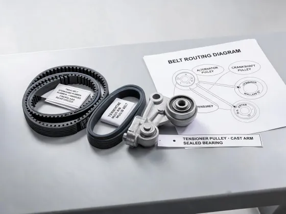 Belts hoses and tensioner coverage