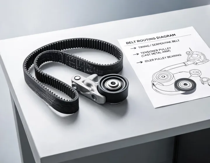 Gates timing belt, serpentine belt and tensioner kit